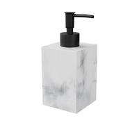 GoodHome Elland Matt White, Grey Marble Effect Polyresin Freestanding Soap Dispenser