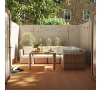 GoodHome Elos Beige 6 Seater Modular Corner Garden Furniture Set