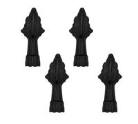 GoodHome Emba Traditional Black Metal & Plastic Bath Feet, Pack Of 4