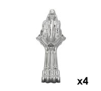 GoodHome Emba Traditional Chrome Effect Metal & Plastic Bath Feet, Pack Of 4