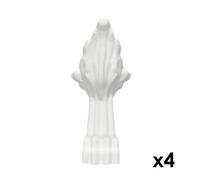 GoodHome Emba Traditional White Metal & Plastic Bath Feet, Pack Of 4