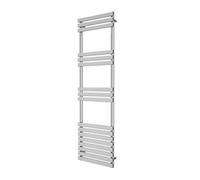 GoodHome Emsworth Chrome Effect 1433Btu Vertical Towel Radiator (W)500mm X (H)1700mm