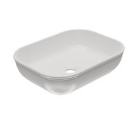 GoodHome Endell Gloss White Rectangular Counter Top Basin (W)45Cm