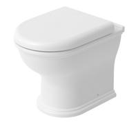 GoodHome Endell White Vortex Rimless Back To Wall Round Toilet Pan With Soft Close Seat