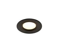 GoodHome Etana Black Non-Adjustable Led Warm White Downlight 4.7W Ip65