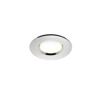GoodHome Etana Polished Chrome Effect Non-Adjustable Led Neutral White Downlight 4.7W Ip65