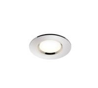 GoodHome Etana Polished Chrome Effect Non-Adjustable Led Warm White Downlight 4.7W Ip65