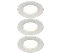 GoodHome Etana White Non-Adjustable Led Neutral White Downlight 4.7W Ip65, Pack Of 3