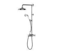 GoodHome Etel Chrome Effect Thermostatic Mixer Multi Head Shower With 2 Heads & 1500M Hose Length