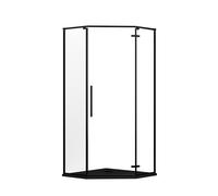 GoodHome Ezili Clear Left Or Right Corner Shower Enclosure & Tray - Hinged Door (H)195Cm (W)89Cm (D)89Cm