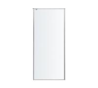 GoodHome Ezili Silver Effect Clear Glass Fixed Rectangular Side Shower Panel (H)195Cm (W)90Cm