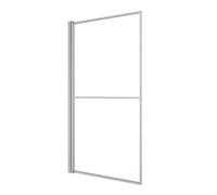 GoodHome Ezili Straight 1 Panel Clear Glass Chrome Effect Frame Bath Screen, (W) 850mm (H) 1400mm