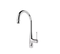 GoodHome Filbert Silver Chrome Effect Kitchen Side Lever Tap