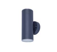GoodHome Fixed Matt Dark Grey Mains-Powered Integrated Led Outdoor Double Wall Light 760Lm (Dia)6Cm