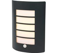 GoodHome Fixed Matt Dark Grey Pir Motion Sensor Outdoor Wall Light 40W