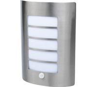 GoodHome Fixed Matt Silver Pir Motion Sensor Outdoor Wall Light 40W