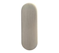 GoodHome Flat Profile Nickel Effect Zinc Alloy Wall-Mounted Single Hook (H)62mm (D)37mm