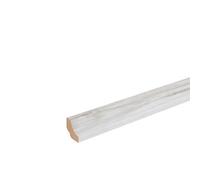 GoodHome Fu026 White Wood Effect Scotia Trim, 220Cm