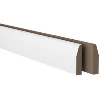 GoodHome Fully Finished White Mdf Chamfered Architrave (L)2100mm (W)69mm (T)14.5mm