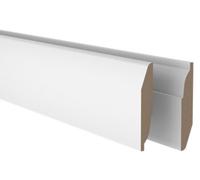 GoodHome Fully Finished White Mdf Chamfered & Ovolo Skirting Board (L)2400mm (W)119mm (T)14.5mm