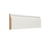 GoodHome Fully Finished White Mdf Ogee Skirting Board (L)2400mm (W)119mm (T)18mm