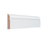 GoodHome Fully Finished White Mdf Torus Skirting Board (L)2400mm (W)119mm (T)18mm