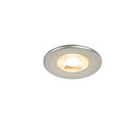 GoodHome Gamow Matt Pewter Effect Fixed Led Fir Warm & Neutral Downlight 5W Ip65