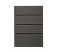 GoodHome Garcinia Gloss Anthracite 4 Drawer Front, Pack Of 1 (H)715mm (W)497mm (T)19mm