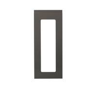 GoodHome Garcinia Integrated Handle Gloss Anthracite Glazed Cabinet Door (W)300mm (H)715mm (T)19mm