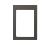 GoodHome Garcinia Integrated Handle Gloss Anthracite Glazed Cabinet Door (W)500mm (H)715mm (T)19mm