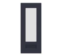 GoodHome Garcinia Integrated Handle Matt Navy Blue Shaker Glazed Cabinet Door (W)300mm (H)715mm (T)20mm