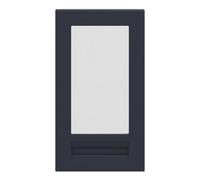 GoodHome Garcinia Integrated Handle Matt Navy Blue Shaker Glazed Cabinet Door (W)500mm (H)715mm (T)20mm
