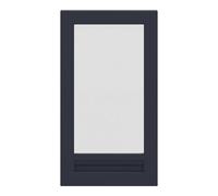 GoodHome Garcinia Integrated Handle Matt Navy Blue Shaker Glazed Tall Glazed Cabinet Door (W)500mm (H)895mm (T)20mm