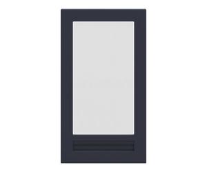 GoodHome Garcinia Integrated Handle Matt Navy Blue Shaker Glazed Tall Glazed Cabinet Door (W)500mm (H)895mm (T)20mm