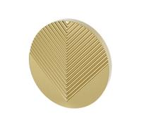 GoodHome Garlan Brushed Aluminium Brass Effect Round Furniture Knob (Dia)34mm, Pack Of 2