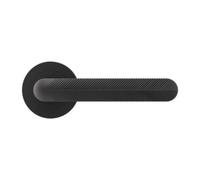 GoodHome Garlan Brushed Grey Titanium Effect Aluminium & Zamak Straight Lever On Rose Door Handle (L)125mm, Pair