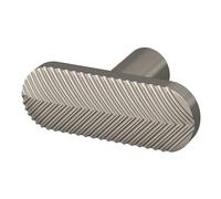 GoodHome Garlan Satin Aluminium Nickel Effect T-Shaped Furniture Knob (Dia)45mm, Pack Of 2