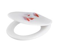 GoodHome Genoa Fish White & Orange Standard Soft Close Toilet Seat