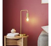 GoodHome Ghlin Satin Brass Effect Table Lamp