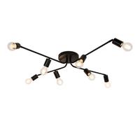 GoodHome Ghlin Spiral Matt Metal Black 8 Lamp Ceiling Light