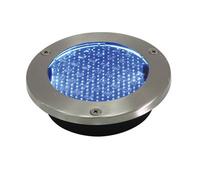 GoodHome Glend Stainless Steel Effect Solar-Powered Blue Led Decking Light, Pack Of 2