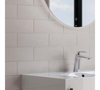 GoodHome Glina Beige Matt Ceramic Indoor Wall Tile, Pack Of 27, (L)300mm (W)100mm