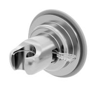 GoodHome Gloss Chrome Effect Adhesive Wall-Mounted Shower Head Holder