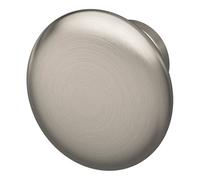 GoodHome Govlin Satin Zinc Alloy Nickel Effect Round Furniture Knob (Dia)20mm, Pack Of 6
