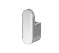 GoodHome Graphene Silver Effect Zinc Alloy L-Shaped Single Chrome Hook (H)71mm (W)27mm