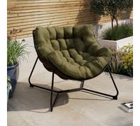 GoodHome Green Metal Bucket Chair