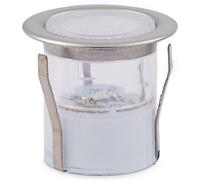 GoodHome Hardin Brushed Stainless Steel Effect Solar-Powered Cool White Led Decking Light, Set