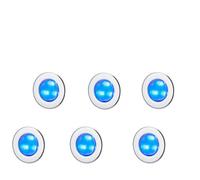 GoodHome Hardin Stainless Steel Mains-Powered Blue Led Round Deck Light