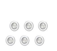 GoodHome Hardin Stainless Steel Mains-Powered Neutral White Led Round Deck Light