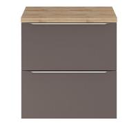 GoodHome Hartland Natural Oak Veneer Straight Solid Oak Worktop (T) 2.7Cm X (L) 60.5Cm X (W) 45.5Cm